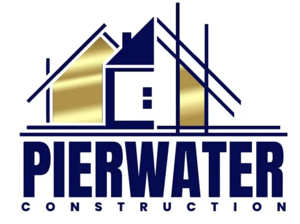 Pierwater custom construction logo
